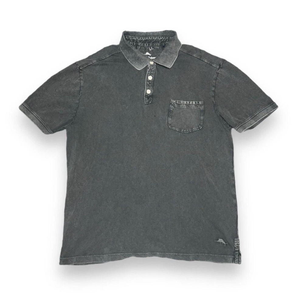 Tommy Bahama Men’s Charcoal Gray Relax S/S Emfielder Polo Shirt Size Large
